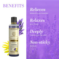 Khadi Natural Herbals Lavender & Ylang Ylang Massage Oil|Paraben & Mineral Oil Free| Quickly absorbing hair oil|Stress-relieving properties|Suitable for All Types of Hair| 210ml