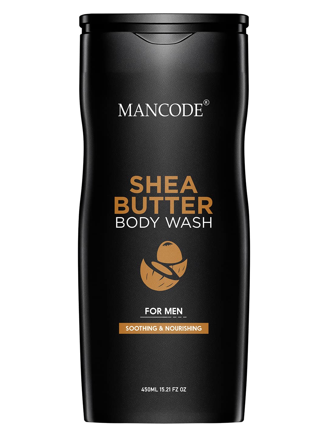 Mancode Sheabutter Body Wash For Men 450ml | For Body, Face with Shea butter and Natural Oils Extract | Oil Control | Odor Protection | 450 Ml Shower Gel For Men (Pack Of 1)