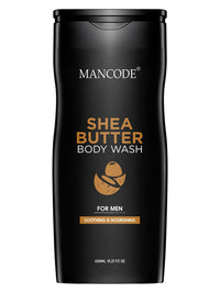 Mancode Sheabutter Body Wash For Men 450ml | For Body, Face with Shea butter and Natural Oils Extract | Oil Control | Odor Protection | 450 Ml Shower Gel For Men (Pack Of 1)
