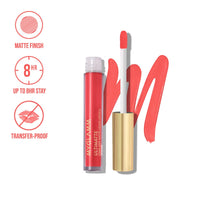 MyGlamm Ultimatte Long Stay Matte Liquid Lipstick - Coral Slayer (Coral) | Long Lasting Lipsticks for Women with 8hr Stay | No-Smudge & Waterproof | Intense Colour | Moisturising Formula | 2.5ml