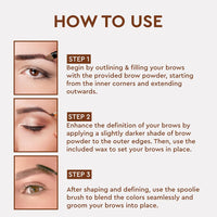 C2P Pro Celestial Eyebrow Palette for Women 12g | 3-in-1 Brow Kit (Powder + Wax) | Fills, Shapes & Defines | Long-Lasting, Non-Sticky & Buildable | Enriched with Coconut, Castor Oil & Vitamin E