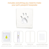 Pearhead Pet Paw Print Photo Frame With Clay Imprint Kit, Pawprint Making Kit, Cat Or Dog Memorial Keepsake Gift, Pet Home Dcor, Wooden Tabletop Picture Frame, Espresso