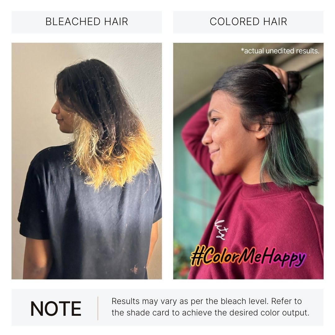 2.Oh! Italian- Emerald Green Hair Color DIY Kit | Semi Permanent Hair Color + Hair Bleach for Hair Color | Hair Highlights for Women & Men | Hair Bleach with Plex & Argan oil| Lightening Kit