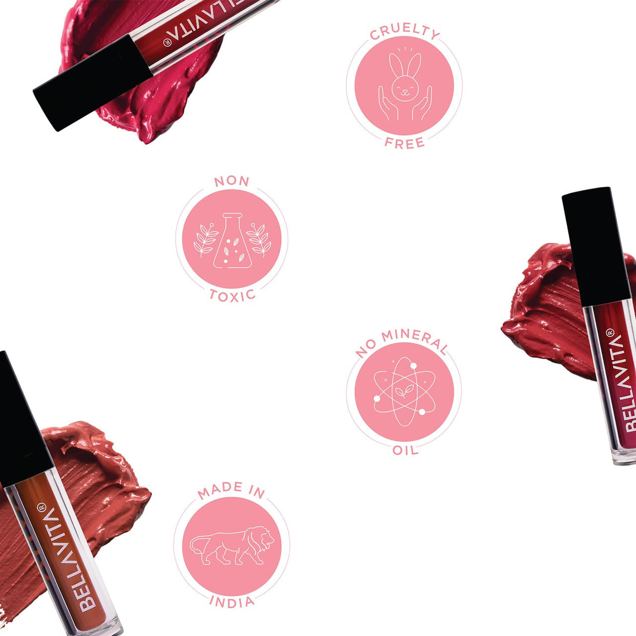 Bella Vita Organic Starry Night Combo|Kiss Proof Liquid Lipstick|Naughty Nude + Mocha Madness|Transfer-Proof|Smudge-Proof|Intense Moisturisation|18-Hr Stay|Ultra Matte Finish|4.5Ml Each