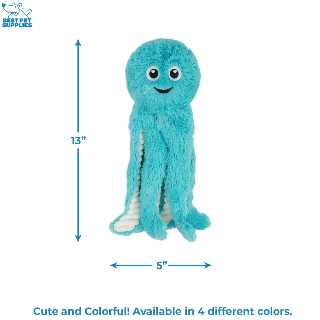 Best Pet Supplies OctoMutant Crinkle Plush Dog Toys for Interactive Play, Puppy and Senior Indoor Play, Soft Head Stuffing, Cute and Cuddly - Bundle (Fuchsia, Purple, Turquoise) Octomutant (Fuchsia, Purple, Turquoise) Large