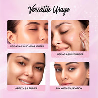 RENEE Strobe Cream, Dewy Finish Highlighter for Face, Smoothens, Plumps & Hydrates Skin, Instant Luminous Glow, Hyaluronic Acid & Shea Butter Infused, Illuminating Makeup Base for All Skin Types 30ml
