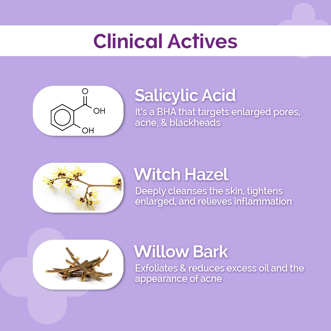 The Derma Co 2% Salicylic Acid Serum with Witch Hazel & Willow Bark for Active Acne - 10ml