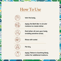 Tikitoro Kids Nourishing Bath Bar | Pediatrician Approved | Murumuru Butter Soap | Soothes, Nourishes and Moisturizes Skin | All Skin Types | Vegan | No Parabens & Sulphates (4-10 Years) (4 x 75g)