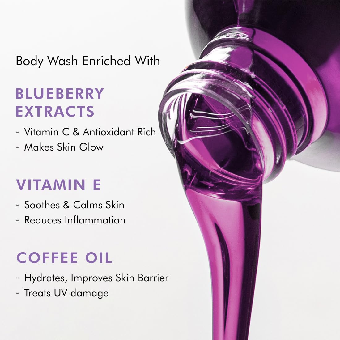 mCaffeine Blueberry Blast Detan & Cleanse Duo for Glowing Skin| Deep Cleanses, Exfoliates, Nourishes| Blueberry Body Wash - 300ml & Bluberry Scrub - 175 g | Fruity Blueberry Aroma for Men & Women