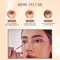 Just Herbs Concealer for Face Makeup With Liquorice Root Dewy Finish, Full Coverage Ultra Blendable Dark Circle Spot Brightening and Correcting Concealer 6ml (Natural)