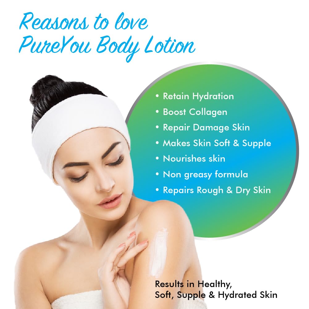 PureYou Hydrating Body Lotion with Hyaluronic Acid, Shea Butter & Aloe Vera | Deep Moisturizer for Dry & Sensitive Skin, Paraben-Free, Fast Absorbing, Non-Greasy Formula – 250ml