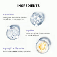 SEREKO Hydra Creme Ceramide Moisturizer, Skin Barrier Repair Cream, Long Lasting Hydration Up To 100 Hours, Locks Moisture, With Peptide, Lightweight Gel Formula, All Skin Types, For Men & Women, 50ml