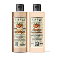 Khadi Natural Herbal Almond Shampoo And Conditioner Combo || Promotes Hair Growth - Controls Hair Fall (200ml)
