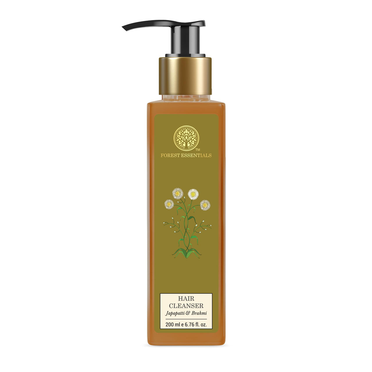 Forest Essentials Hair Cleanser Japapatti & Brahmi | Ayurvedic Natural Shampoo | For Dry Frizzy & Chemically Treated Hair | Sulphate & Paraben Free,200 grams
