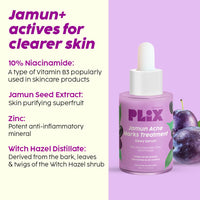 The Plant Fix Plix Jamun Face Wash and Acne Marks Serum Combo(100ML + 30ML) For Acne spots & Oil Control, For Breakouts | Oily & Acne Prone Skin | Women & Men