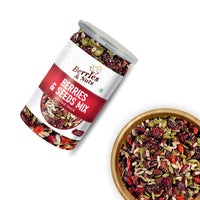 Berries And Nuts Trail Mix | Berries & Seeds Mix | 200 Grams | 1 Bottle of 200 Grams | Cranberries, Blueberries, Gojiberries, Strawberries, Pumpkin, Sunflower, Chia, Watermelon, Flax Seeds