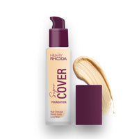 Hilary Rhoda Super Cover Foundation | Blemish Free | High Coverage & Waterproof Foundation | 24-Hour Stay & Non-Sticky Formula | Matte Finish | Blends Flawlessly | 30g (Fair Ivory| Shade 02)