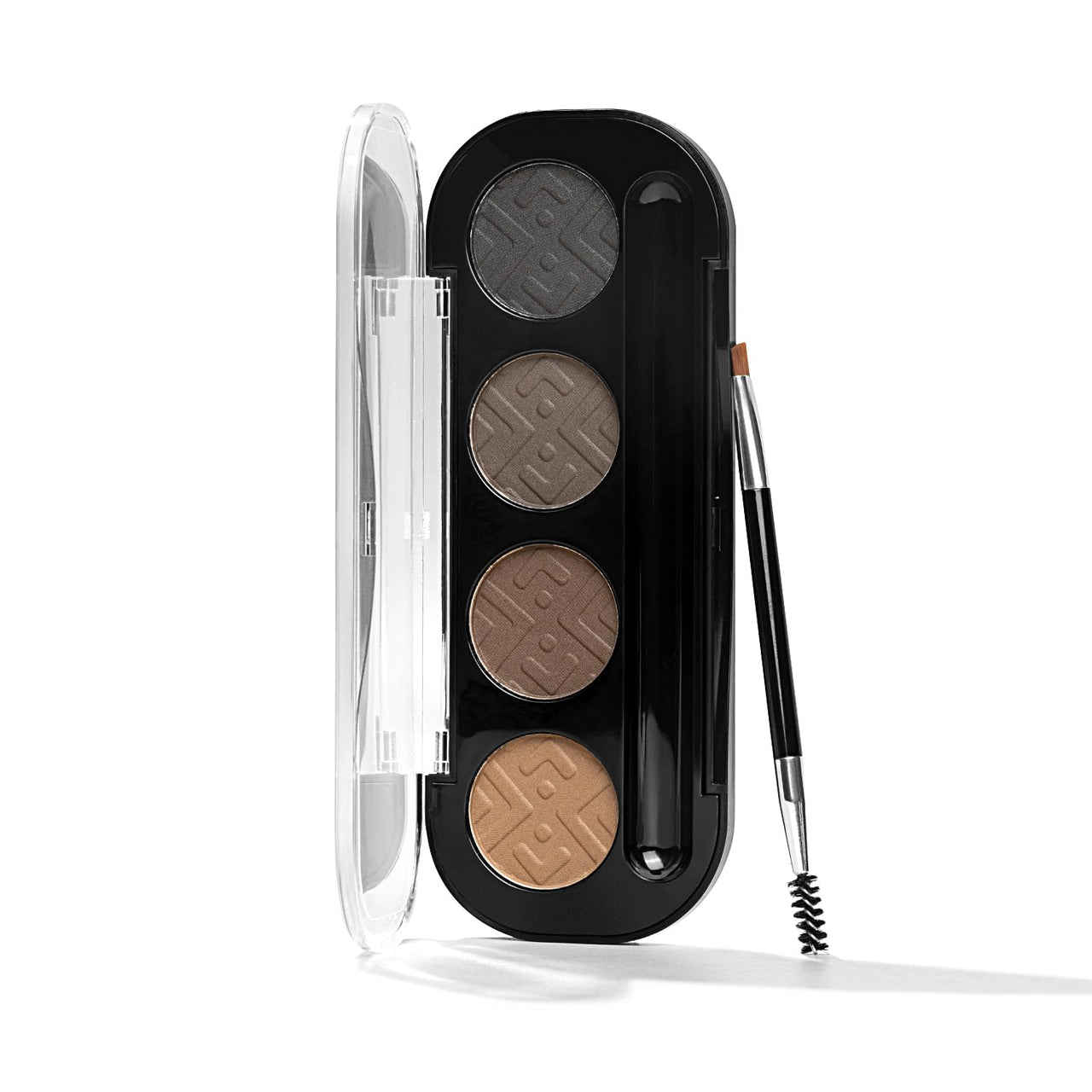 PAC Eyebrow Definer Palette (4 colors) | Comes with 2-in-1 Angled & Spoolie Brush | Fine Buildable Powder Formula | Long Wearing & Blendable Shades | 4G