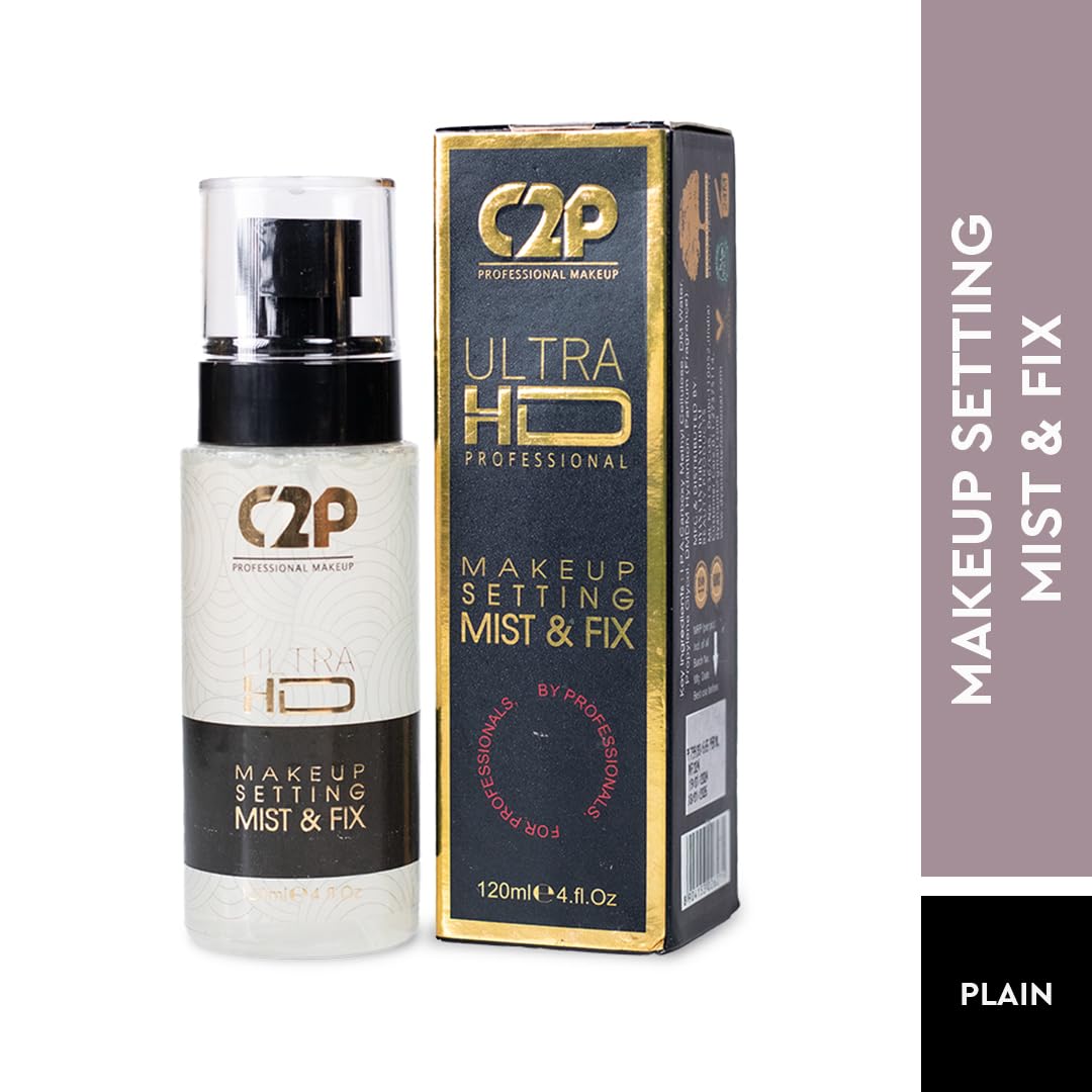 C2P Pro Makeup Fixer Spray After Makeup - 120ml | Mist & Fix Long Lasting Setting Spray for Women | Hydrating & Sweat Control | For All Skin Types | Vegan & Paraben Free