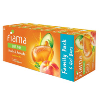 Fiama Gel Bar Peach And Avocado, With Skin Conditioners For Moisturized SkinFor Moisturized Skin, 750g (125g - Pack of 6), Soap for Women & Men, For All Skin Types