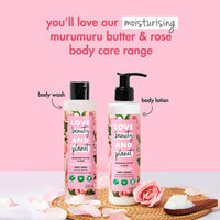 Love Beauty & Planet Natural Murumuru Butter & Rose Glow Body Lotion|| 24hr Moisturization|| Non-Sticky|| Paraben Free|| 400 ml