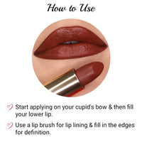 Iba Long Stay Matte Lipstick for Women- M02 Mocha Shot, 4g | Creamy Matte Finish & Smooth Texture| Long-Lasting | Hydrated Lips | Enriched with Vitamin E| Intense Colour & Highly Pigmented | Lip Makeup