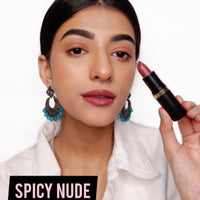 Iba Pure Lips Moisturizing Lipstick for Women - A46 Spicy Nude Glossy, 4g | Creamy Finish | Intense Color & Highly Pigmented | Enriched with Vitamin E, Coconut Oil and Shea Butter | Smooth Texture | Makeup