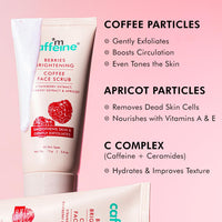 mcaffeine Berries Brightening Coffee Face Scrub For Glowing Skin | Gently Exfoliates, Smoothes & Improves Skin Tone | Removes Tan&Dead Skin | Tan Removal Face Scrub | Non-Drying For Women & Men-75Gm