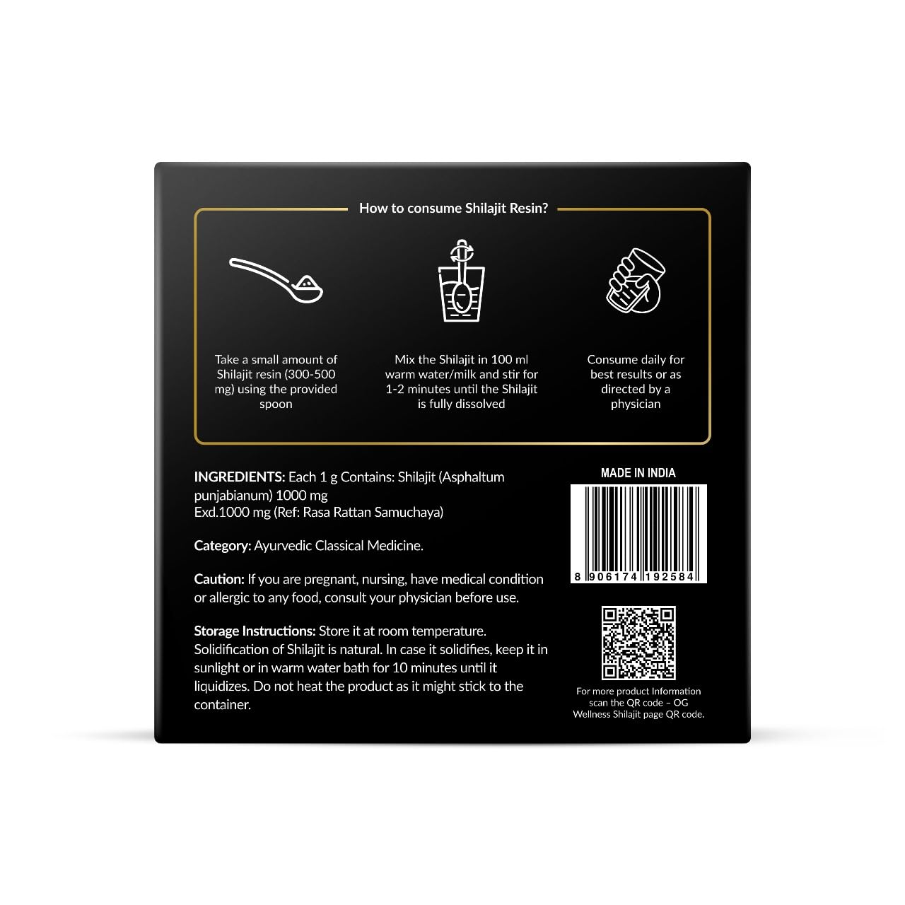 OG BEAUTY Wellness Himalayan Shilajit Resin - 20g | 100% Pure & Authentic | Lab-Certified | Sourced from the Himalayas