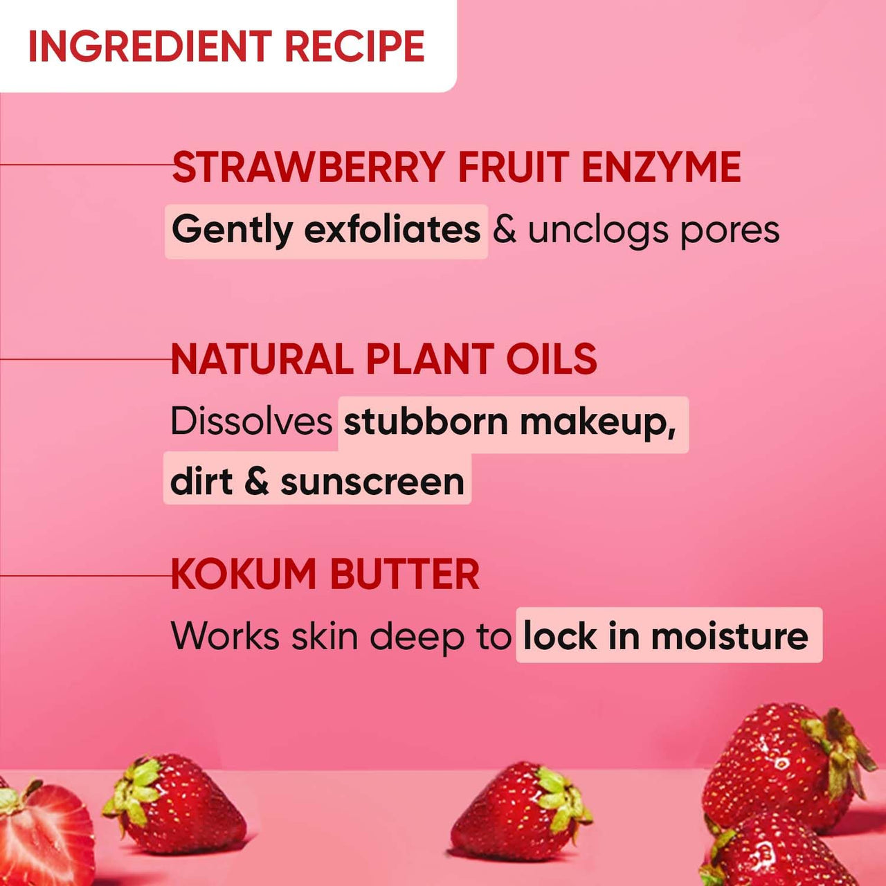 Dot & Key Strawberry Dew Cleansing Balm | For Clean, Smooth & Dewy Skin | Makeup Remover Balm |Non Greasy Makeup Cleanser Face Scrub | Cleanses Dirt, Makeup & Sunscreen | For All Skin Types | 70ml