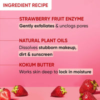 Dot & Key Strawberry Dew Cleansing Balm | For Clean, Smooth & Dewy Skin | Makeup Remover Balm |Non Greasy Makeup Cleanser Face Scrub | Cleanses Dirt, Makeup & Sunscreen | For All Skin Types | 70ml