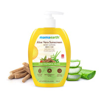 Mamaearth Aloe Vera Sunscreen Body Lotion For All Skin Spf 30 - With Aloe Vera & Ashwagandha For A Youthful Glow - 300 Ml (Pack Of 2), 2 Count