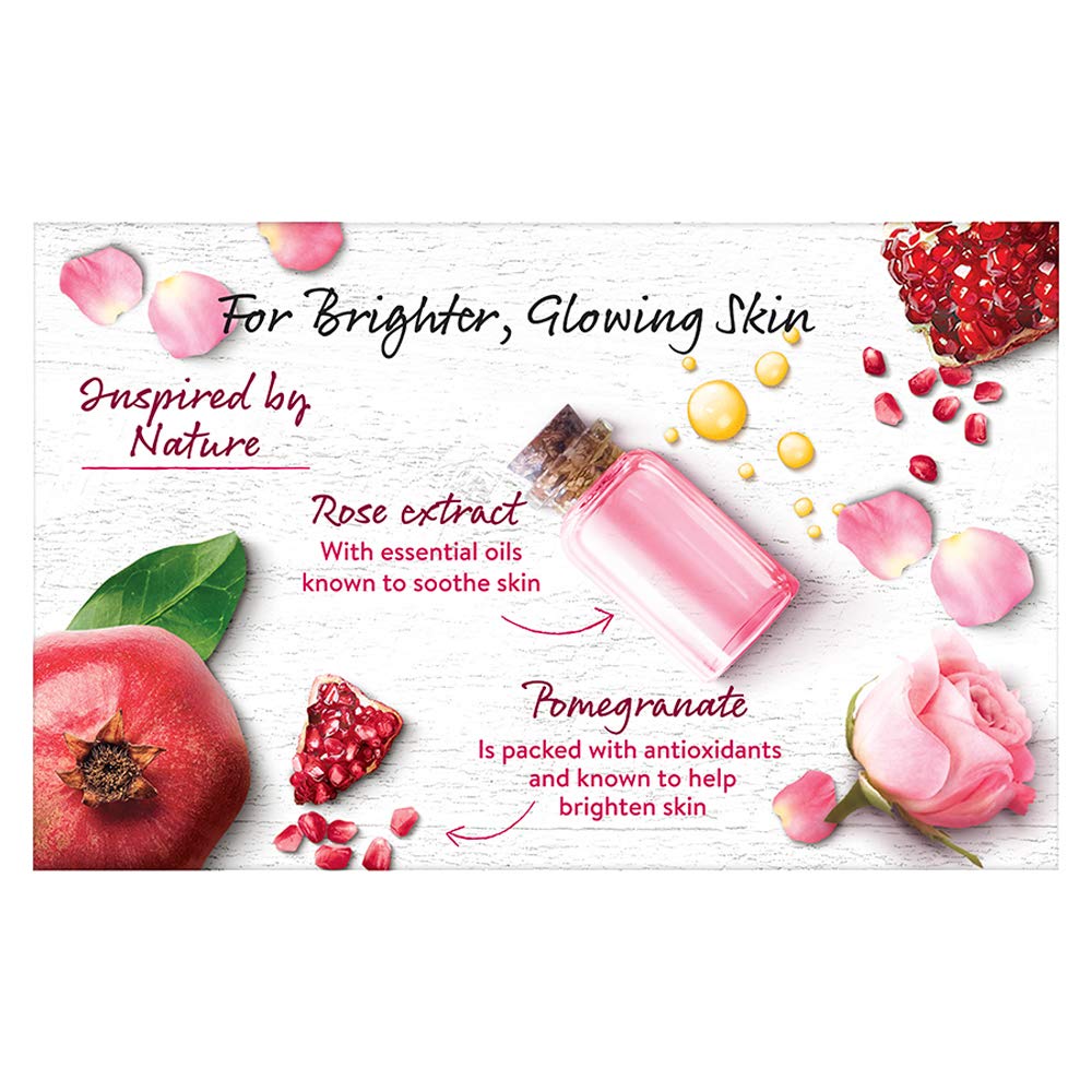 PEARS Naturalé Pomegranate Brightening Bathing Soap Bar, 125 g (Pack of 3) & Dove Deeply Nourishing Body Wash, 800 ml