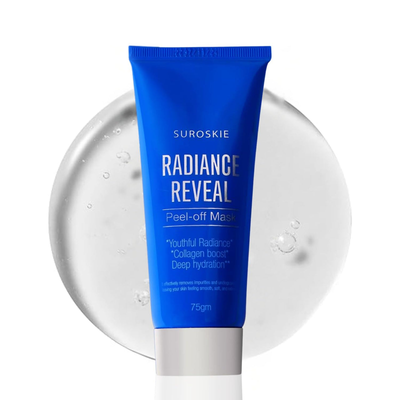 Suroskie Radiance Reveal Peel Off Mask 75g | Honey, Milk Protein & Collagen | Hydration, Skin Brightening, Instant Glow & Plumped Skin | Korean Inspired Skin Care| Peel off Face Mask for Men & Women