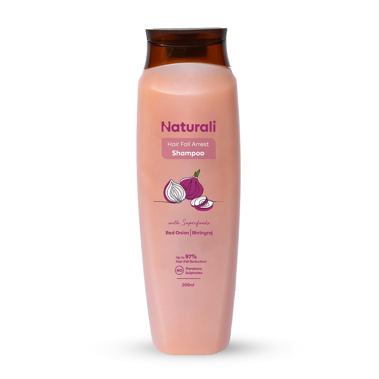 Naturali Hairfall Arrest Shampoo + Conditioner | Proven 97% Hairfall Reduction | Strengthens Hair & Promotes Regrowth | Sulphate & Paraben Free | 200ml + 180ml
