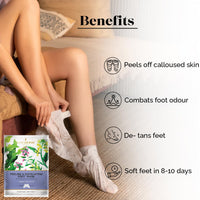 LuxaDerme Peeling & Exfoliating Foot Mask for Baby Soft Feet | Removes Dry Skin & Hard Calluses | Hydrates Dry Feet (Pack of 2)