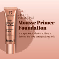 Lakyou Beauty Mousse Primer Foundation | 3in1 Perfect Base | Lightweight | Long Wear | 30ml (03(Natural Beige), 30ml)