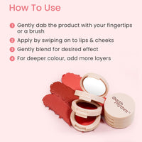 Earth Rhythm Silk Set Go 3-in-1 Lip & Cheek Tint, Long Lasting Flawless Finish, Super Hydrating, Travel Friendly (Satin Bold)