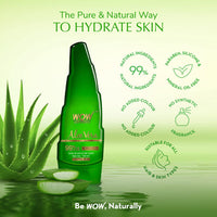WOW Skin Science 99% Pure Aloe Vera Gel for Face, Skin & Hair - 150ml | Ultimate Gel For Glowing Skin | For Both Men and Women