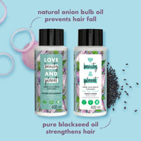 Love Beauty & Planet Onion oil, Blackseed oil & Patchouli Hairfall Control Shampoo & Conditioner, No Parabens, No dyes, Patchouli Essential Oil, 200 ml