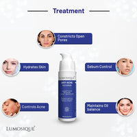 LUMOSIQUE® Anti Acne 2% Salicylic Acid Face Serum for Control Acne,Reduces Blackheads,Constrict Open Pores, Maintain Oil Balance & Hydrate Skin | For All Skin Types|For Men & Women | 30ml