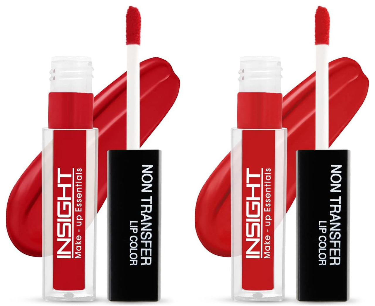 INSIGHT Non Transfer Matte Lip Color, 4Ml (02 Red Alert) & Lip Color, 4Ml (09 Sunset Red)