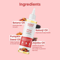 Aravi Organic Batana Hair Oil For Hair Growth With Pumpkin Oil - Derived From American Oil Palm Nut - 200 ml