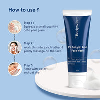 Be Bodywise 1% Salicylic Acid Body Wash & 2% Salicylic Acid Face Wash | With Allantoin & Chamomile Extract | Deep Cleanses Skin & Prevents Acne | Paraben & SLS Free | 350ml