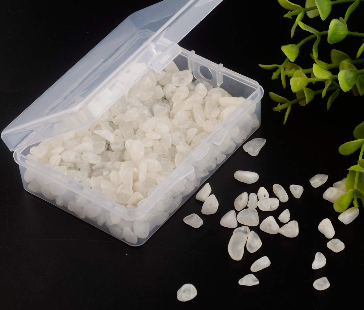 Natural Chip Stone Beads Alabaster 5-8mm About 400 Pieces Irregular Gemstones Healing Crystal Loose Rocks Bead Hole Drilled DIY for Bracelet Jewelry Making Crafting (5-8mm, Alabaster)