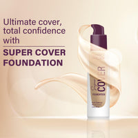 Hilary Rhoda Super Cover Foundation | Blemish Free | High Coverage & Waterproof Foundation | 24-Hour Stay & Non-Sticky Formula | Matte Finish | Blends Flawlessly | 30g (Nude Beige| Shade 03)