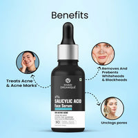 Khadi Organique Salicylic Acid Face Serum Promotes clear complexion, Reduce acne & inflammation, unclogs skin pores