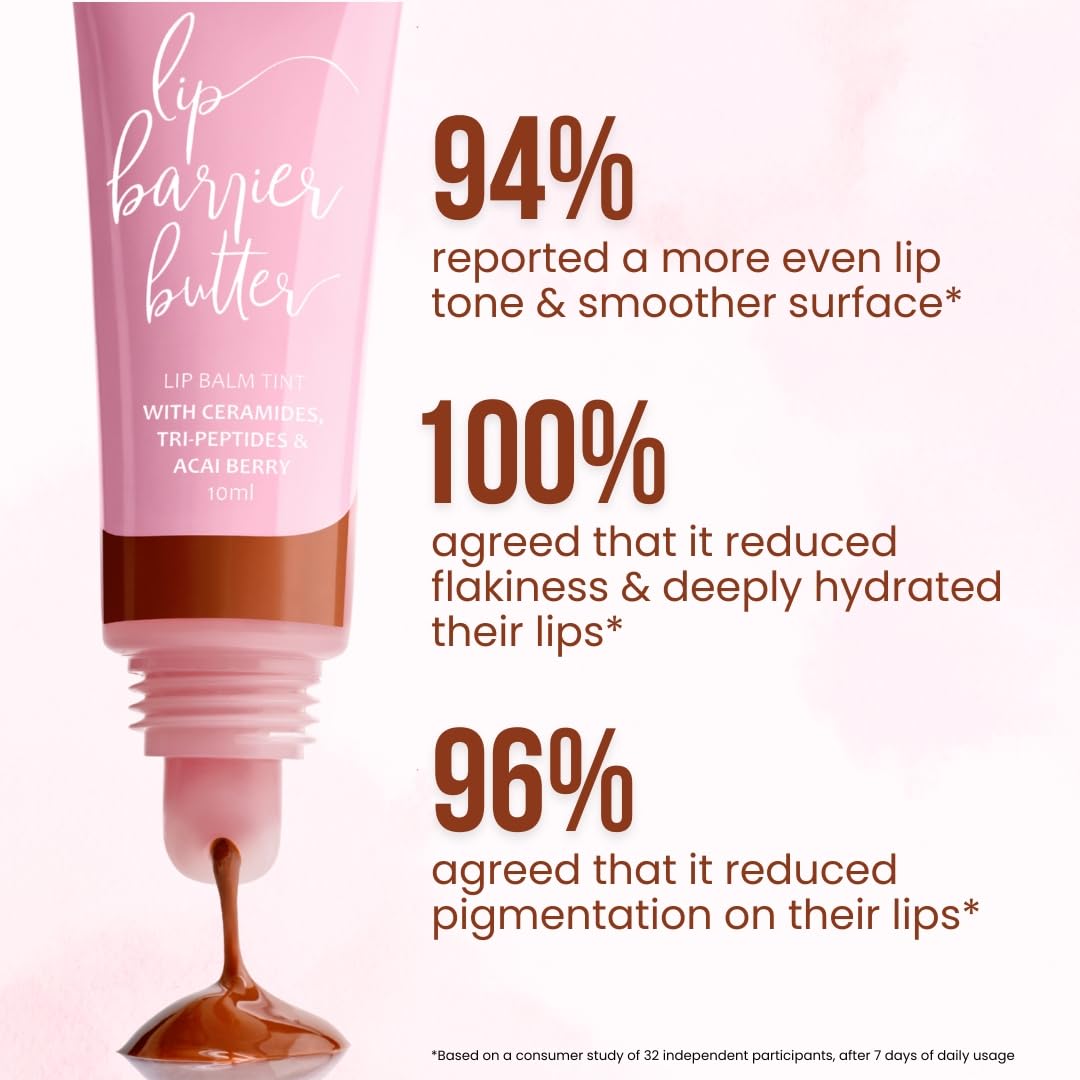 THE SKIN DIET COMPANY Lip Balm - Chai Croissant |Hydrating & Plumping Tinted Lip Balm | Intensive Repair with Tripeptides, Shea Butter for Dark & Pigmented Lips (10ml)