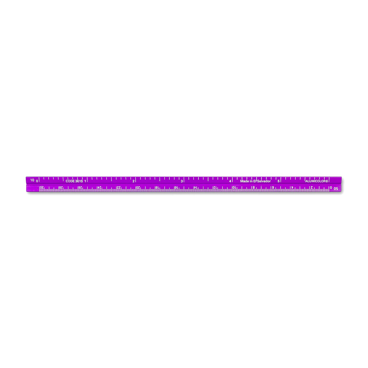 Alumicolor 3610-3 Aluminum Combination Pocket Scale, 6IN, Purple 6 Inch
