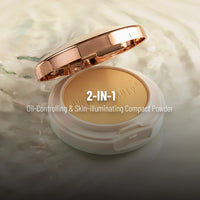 Swiss Beauty Oil Control Compact Powder | Lightweight Compact Powder for Matte Flawless Finish | Face Makeup, Shade - Skin-Beige, 20 gm |